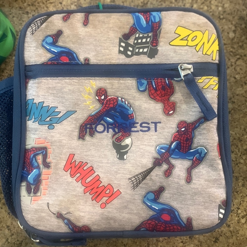 Pottery Barn Lunch Box- Spider man personalized “Forrest”